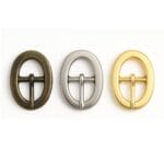 Y1007 Oval Center Bar Buckle – Nickel, Antique Brass, Gold Plating – Avetco