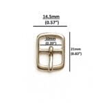 Nickel: 10mm center bar buckle in silver zinc alloy – Avetco