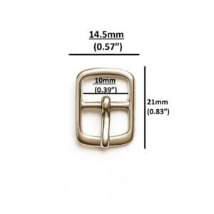 Nickel: 10mm center bar buckle in silver zinc alloy – Avetco