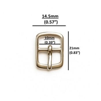 Y860010MM | Avetco Leather Hides and Eva Foam Nickel: 10mm center bar buckle in silver zinc alloy – Avetco