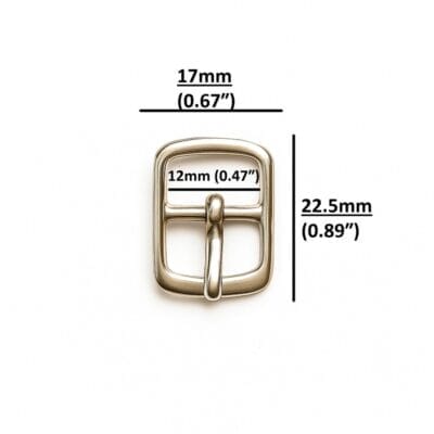 Nickel: 12mm center bar buckle in silver zinc alloy – Avetco
