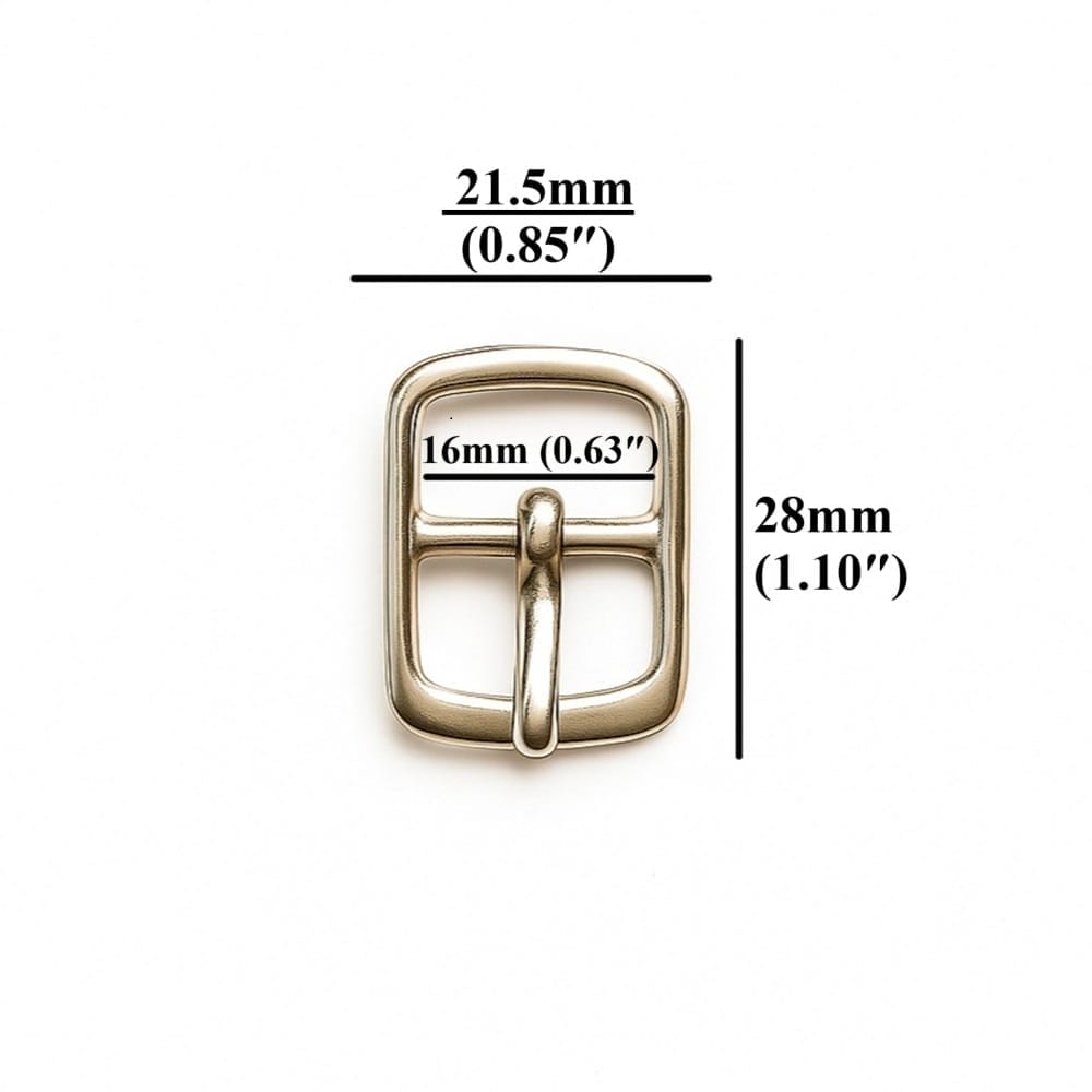 16mm center bar buckle in silver zinc alloy – Avetco