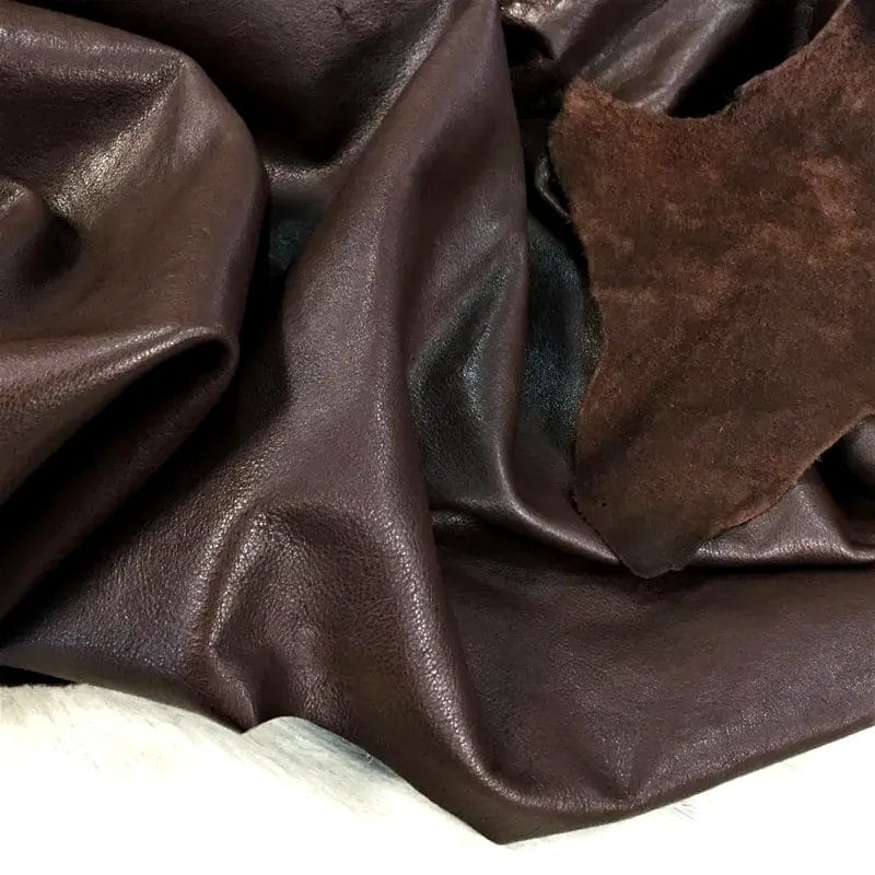 Avetco Brown Buffalo Aniline Leather Hide