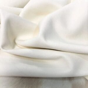 Soft white lambskin leather hide with smooth texture and natural fine grain, ideal for garments and linings