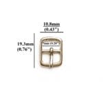 Nickel: 7mm center bar buckle in silver zinc alloy – Avetco