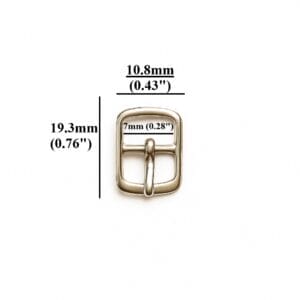 Nickel: 7mm center bar buckle in silver zinc alloy – Avetco