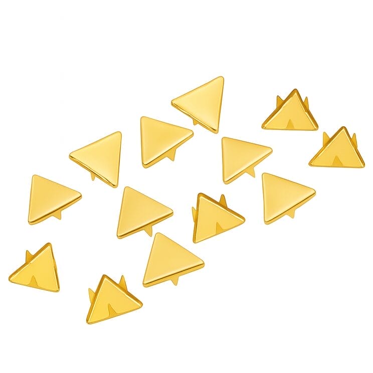 10mm Triangle Nailheads-Gold-Avetco