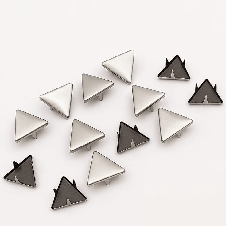 10mm Triangle Nailheads-Nickel-Avetco