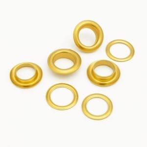 14.5mm EL2 beveled grommet with washers in a bright gold finish from Avetco.