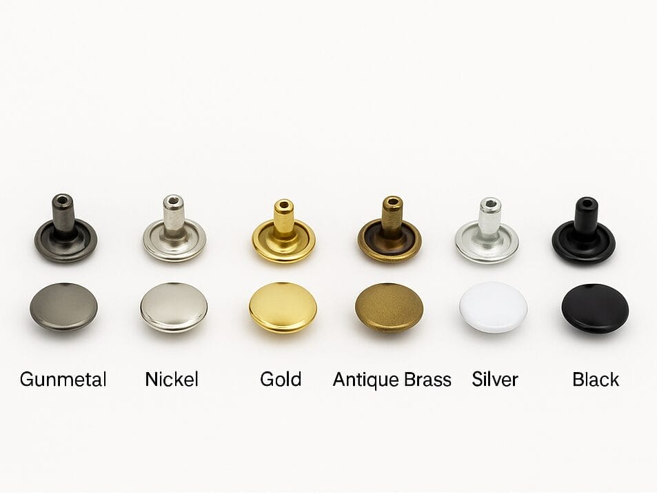 double-cap-rivets-9mm-8mm-post-gunmetal-nickel-gold-antique-brass-silver-white-black-avetco
