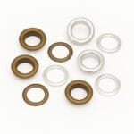 Mixed 21mm EL2 beveled grommets in nickel and antique brass finishes-Avetco