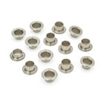 5mm inside diameter beveled eyelets in nickel finish – Model K3 by Avetco Inc. – ideal for reinforced holes in leather and garments.”