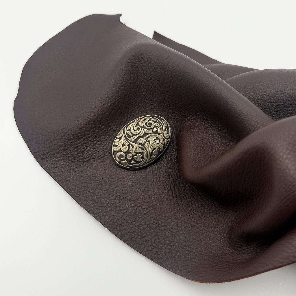 A_digital_photograph_displays_an_oval-shaped_metal