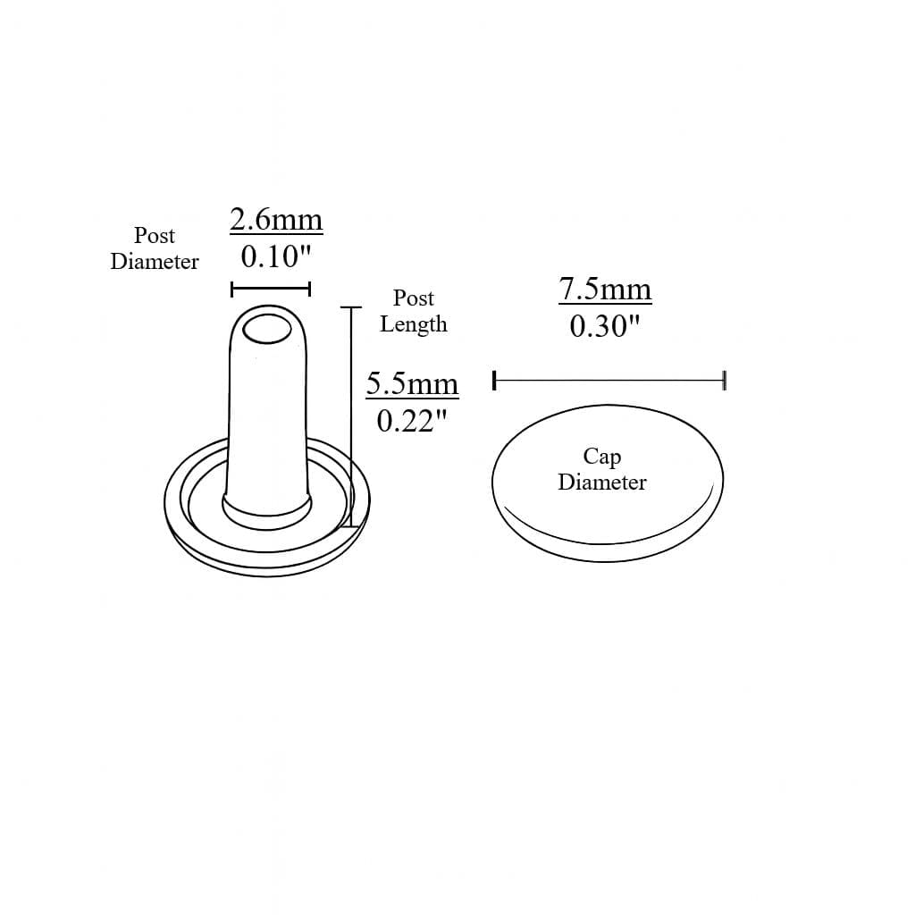 Double Cap Rivet 75 x 55 Outline-Avetco