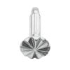 Top view of heel rivet showcasing star-shaped head detail on a white background.-Avetco