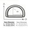 L7458-19mm-Illustration Diagram-Avetco 19mm D-Ring Zinc Alloy - Diagram with Detailed Dimensions-Avetco