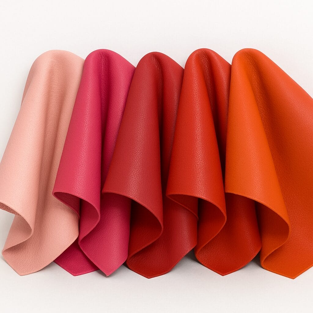 Lamb Leather Category-Reds Oranges and Pinks Tones