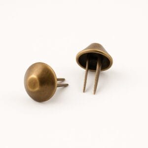 Antique Brass NH122 Purse Feet – Side and Bottom View – Avetco