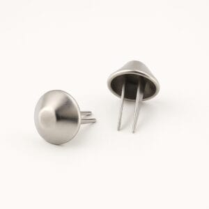 Nickel NH122 Purse Feet – Side and Bottom View – Avetco