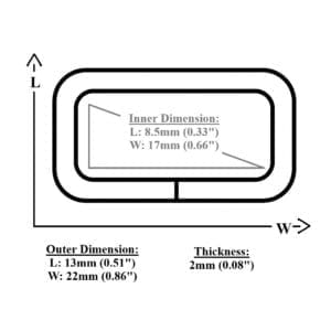 Y7466 17mm rectangle ring – all finishes