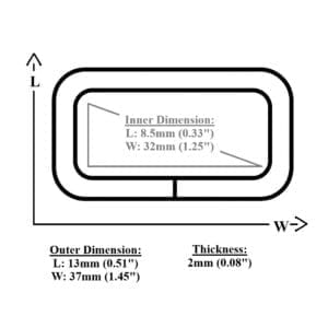 Y7466 32mm Rectangle Ring – 3 Finishes