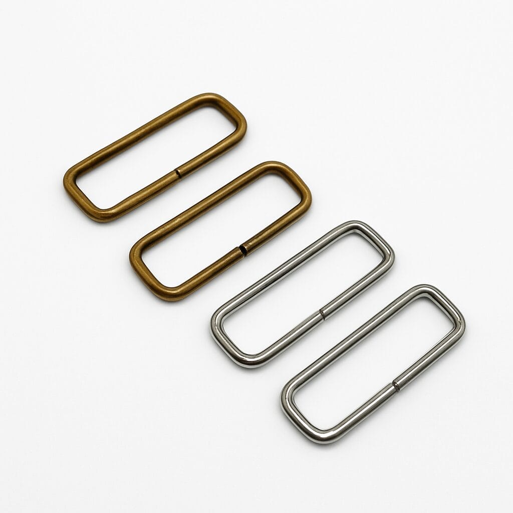 Y7466 Rectangle Ring Economy Nickel and Antique Brass