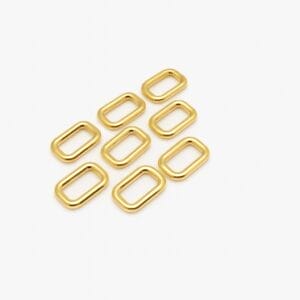 Gold rectangular ring Y6000 for leathercraft, handbags, belts, and accessories