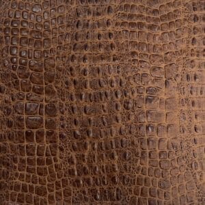 Oltu Crocodile Embossed Leather in Rustic Brown – Avetco
