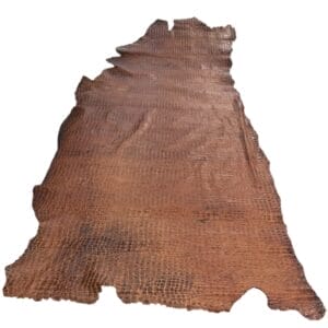 Oltu Crocodile Embossed Leather in Rustic Brown – Avetco