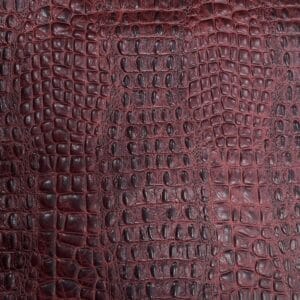 Oltu crocodile embossed cow leather in burgundy shade-Avetco.
