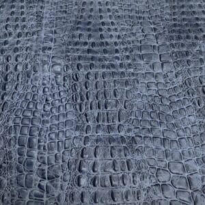 Oltu crocodile embossed cowhide in moonlight blue color. Avetco