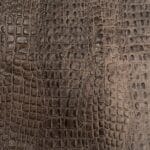 Oltu Crocodile Embossed Leather in Khaki Taupe – Avetco