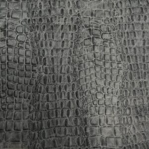 Oltu Crocodile Embossed Leather in Charcoal Gray – Avetco