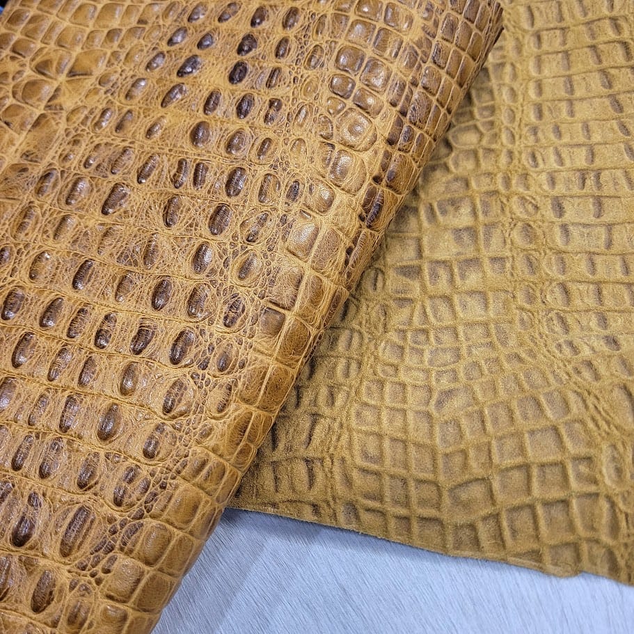 Oltu Cow Leather Embossed-Golden Glow