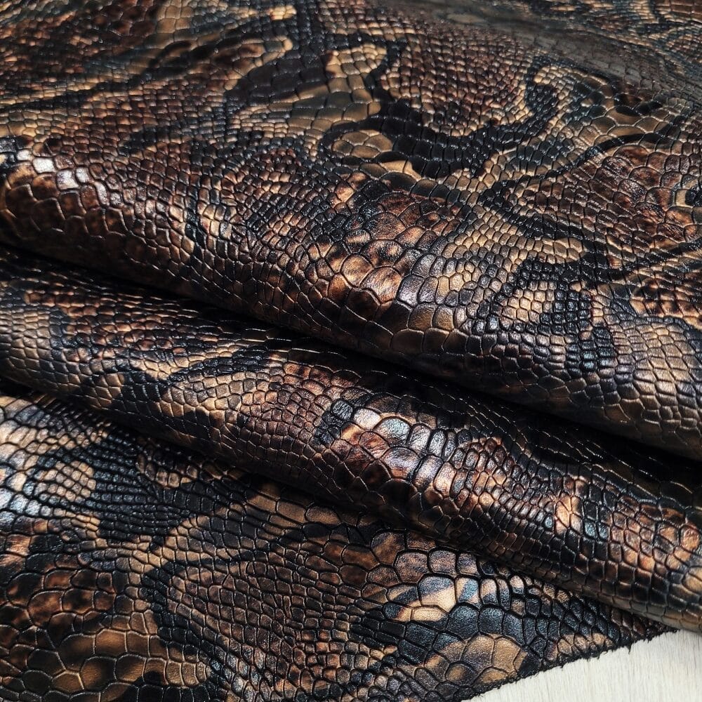 KP-228 Black Snake Milkyway-Embossed Cow Leather- Avetco2