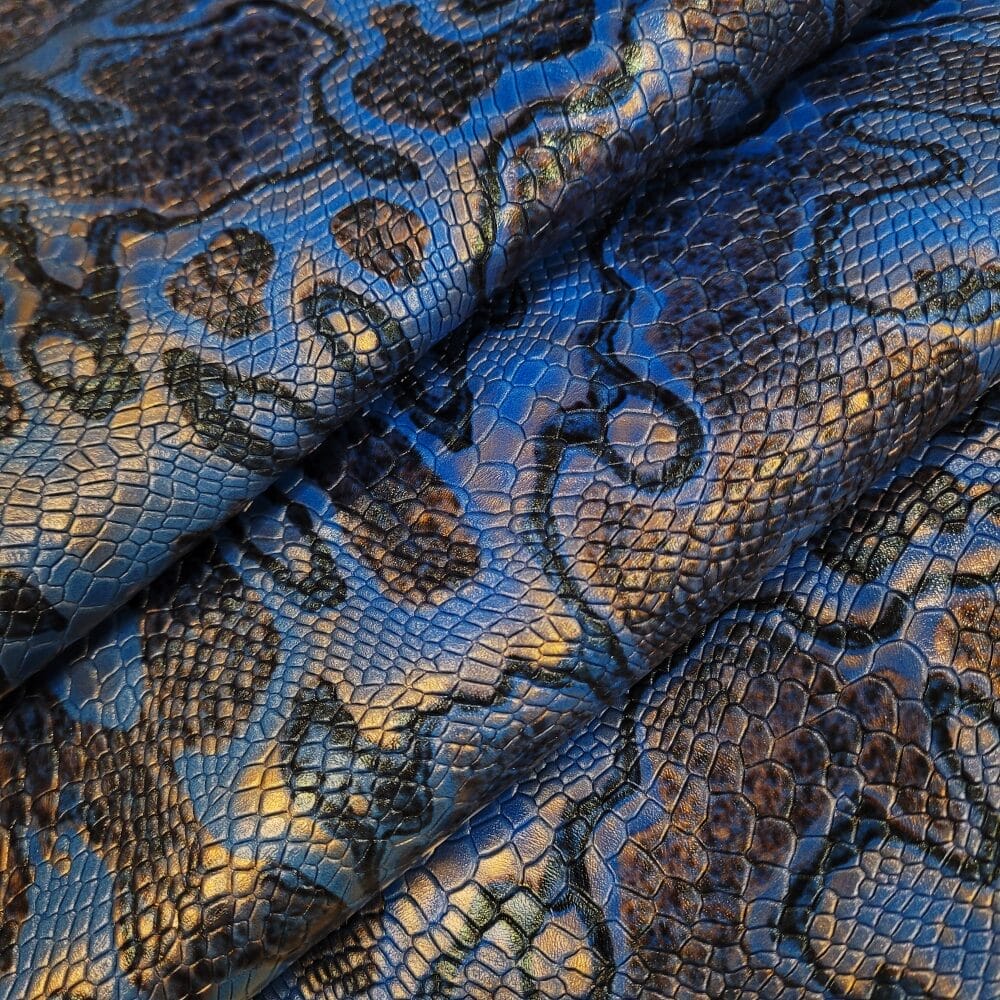 KP-228 Dazzling Blue Snake Milkyway-Embossed Cow Leather- Avetco2