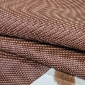 Windy embossed cow leather in Aztec brown color. Avetco