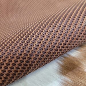 Windy embossed cow leather in Aztec brown color. Avetco