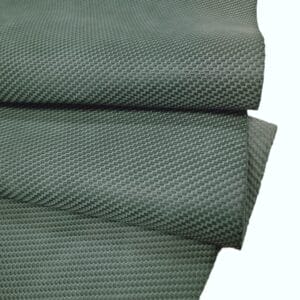 Windy embossed cow leather in jungle green. Avetco