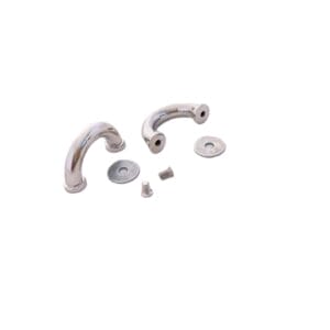 Y0895 arch bridge strap keeper in polished nickel finish with washers and screws