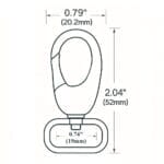 Y1313 swivel push‑gate snap hook for 19 mm straps – finishes in Nickel, Gold, Brushed Gunmetal and Brushed Antique Brass – 10‑pack hardware set