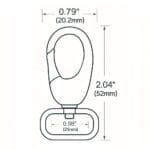 Y1313 snap hook 25mm swivel push gate – finishes in Nickel, Gold, Gunmetal & Antique Brass – 10 pack