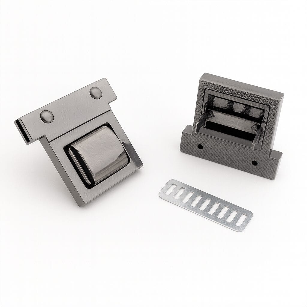 Y1699-Gunmetal Twist Handbag Lock Closure-Avetco