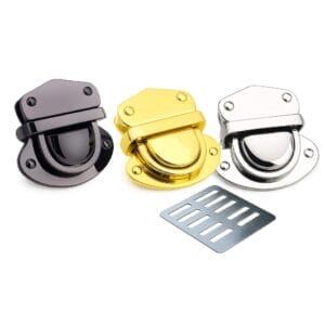#Y1714 Tuck Lock Handbag Closure – Three Color Variations: Gunmetal, Gold, Nickel-Avetco