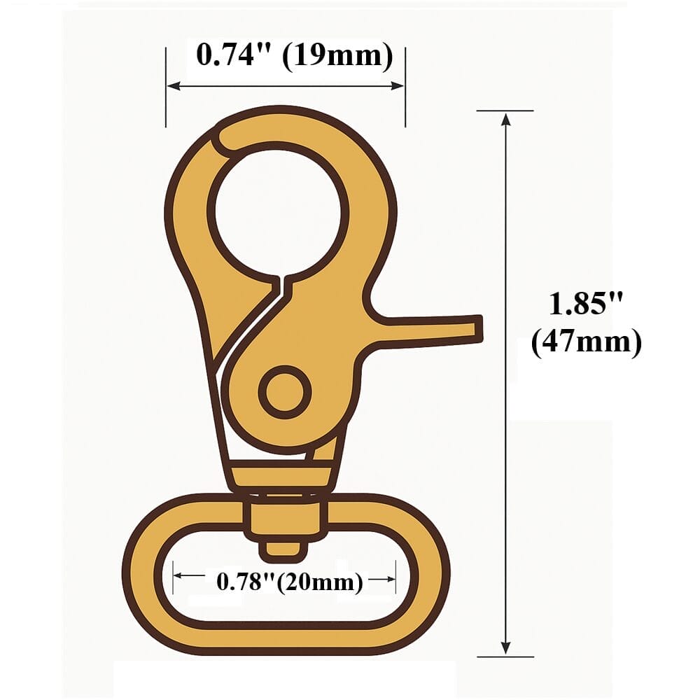 Y1967-20mm Illustrated Diagram for Gold Brushed Antique Brass and Gunmetal-Avetco
