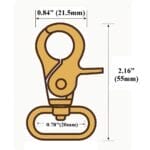 Y1967 Snap Hook – Lobster Claw Swivel 20mm – Nickel, Gold, Gunmetal, Antique Brass – 10 Pack