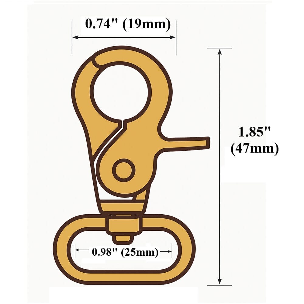 Y1967-25mm Illustrated Diagram for Gold Brushed Antique Brass and Gunmetal-Avetco