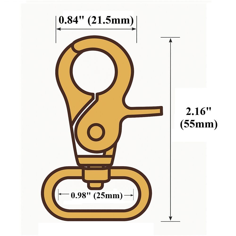 Y1967-25mm L- Illustrated Diagram for Nickel and Antique Brass-Avetco