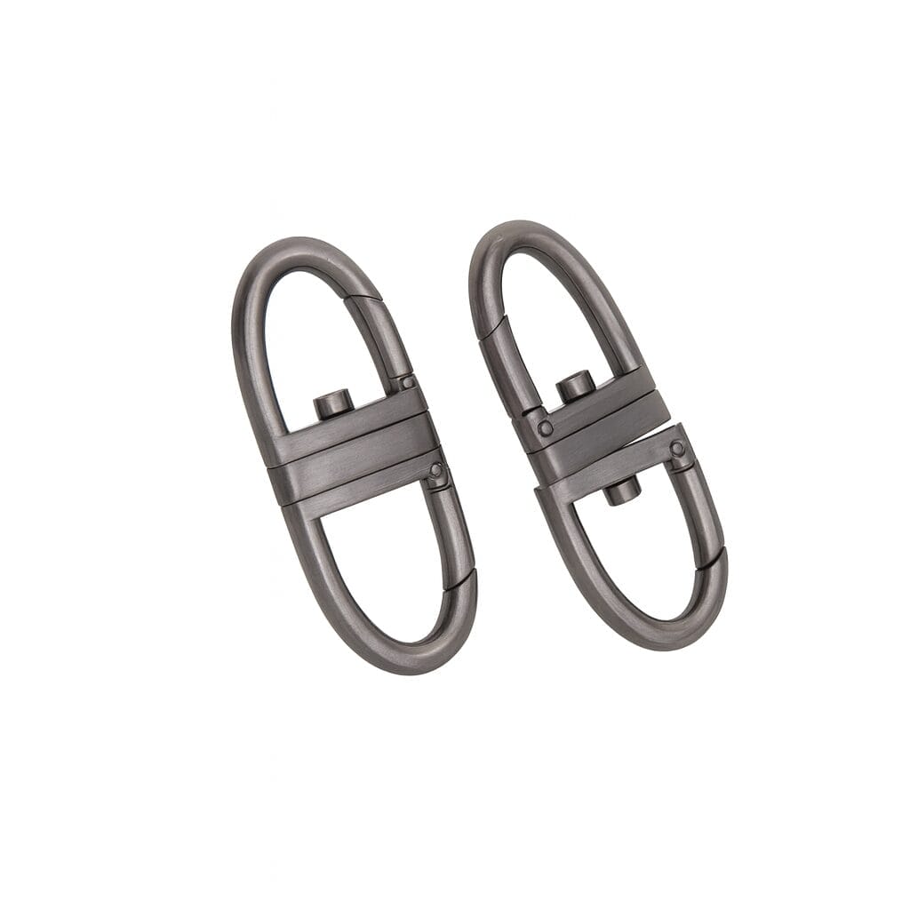 Y1968-30mm Round Snap Swivel Hook brushed pewter 2