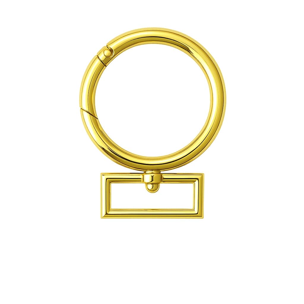 Y1968-30mm Round Snap Swivel Hook gold